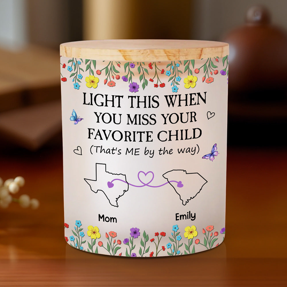 Light This When You Miss Your Favorite Child - Personalized Custom Glass Jar With LED Candle