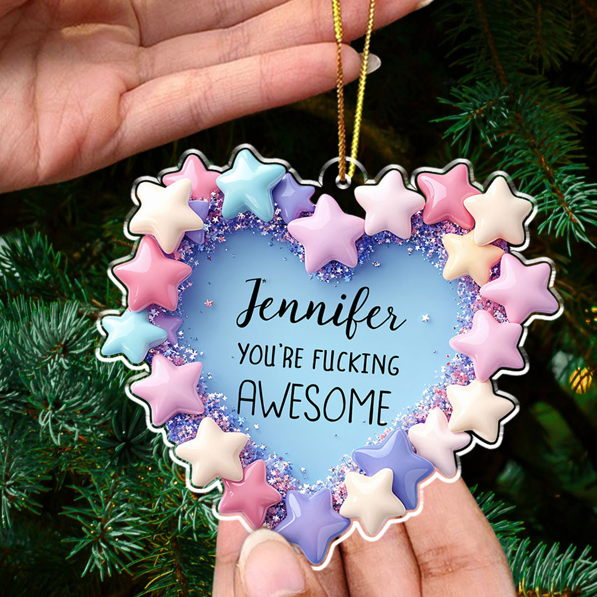 You Are Awesome Bestie - Personalized Custom Acrylic Ornament