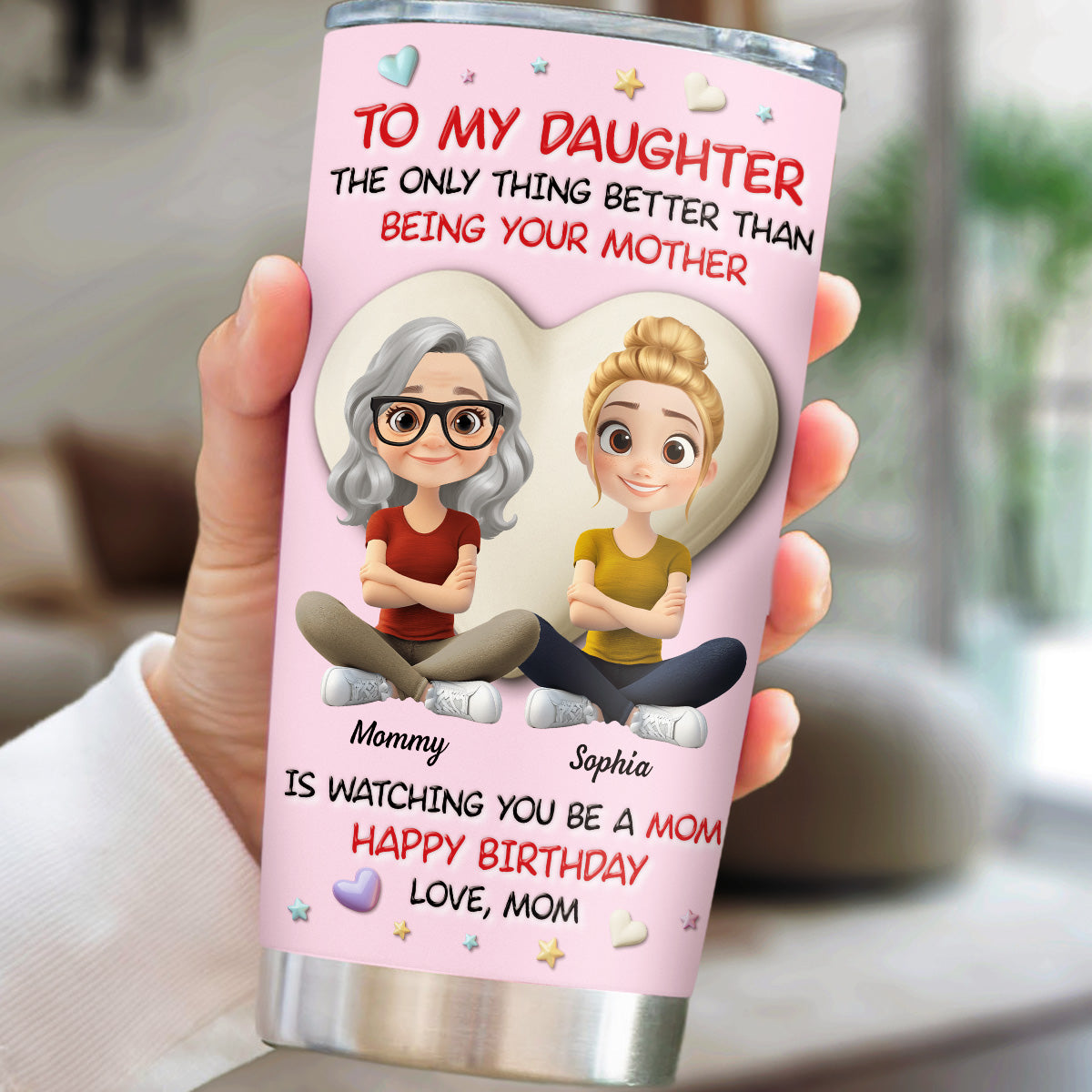 From Mommy With Love - Personalized Custom 3D Effect Tumbler