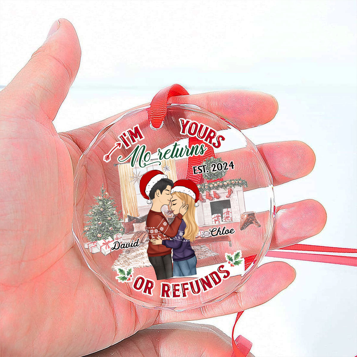 I Am Your No Refunds - Personalized Custom Glass Ornament