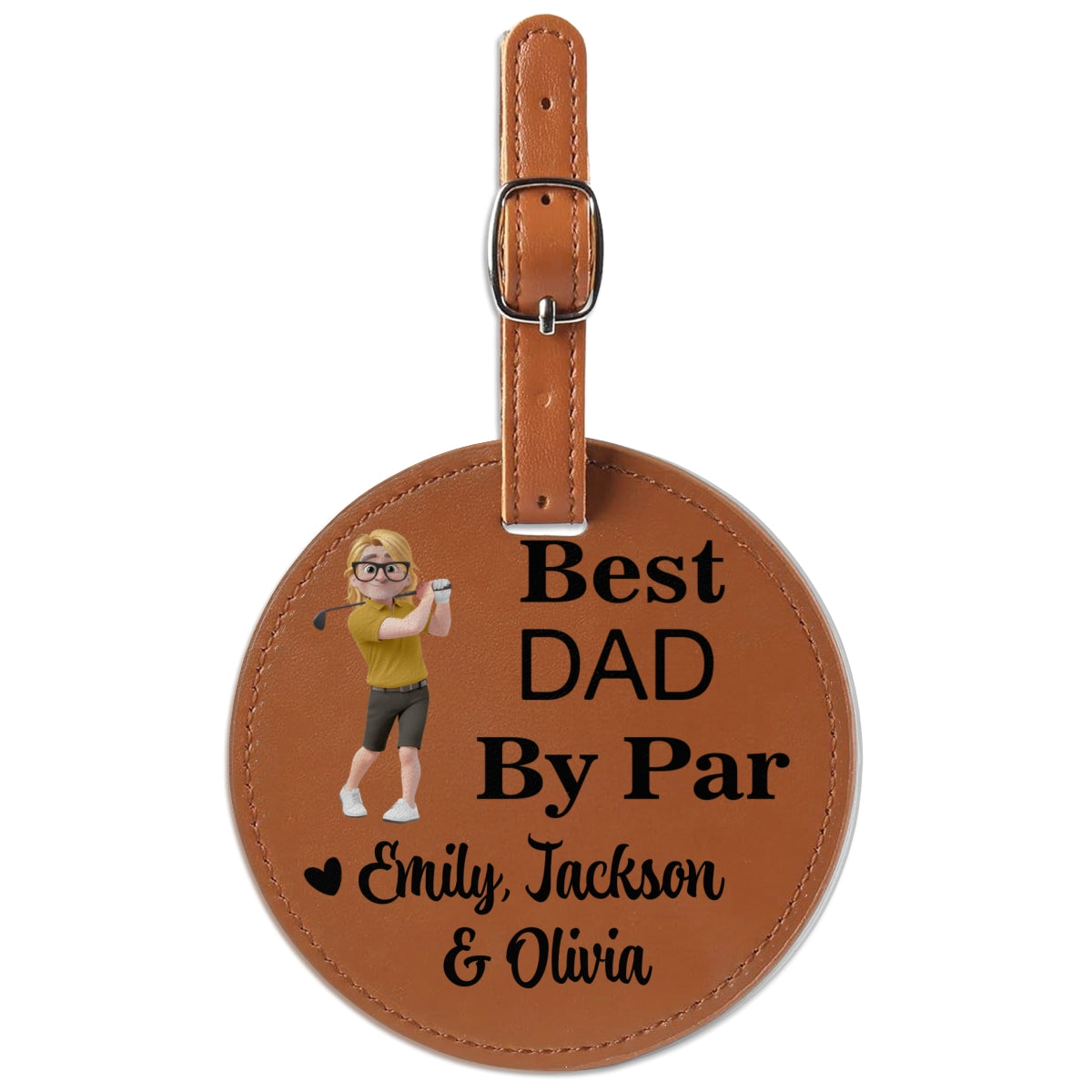 Best Daddy By Par - Personalized Custom Golf Tee Bag