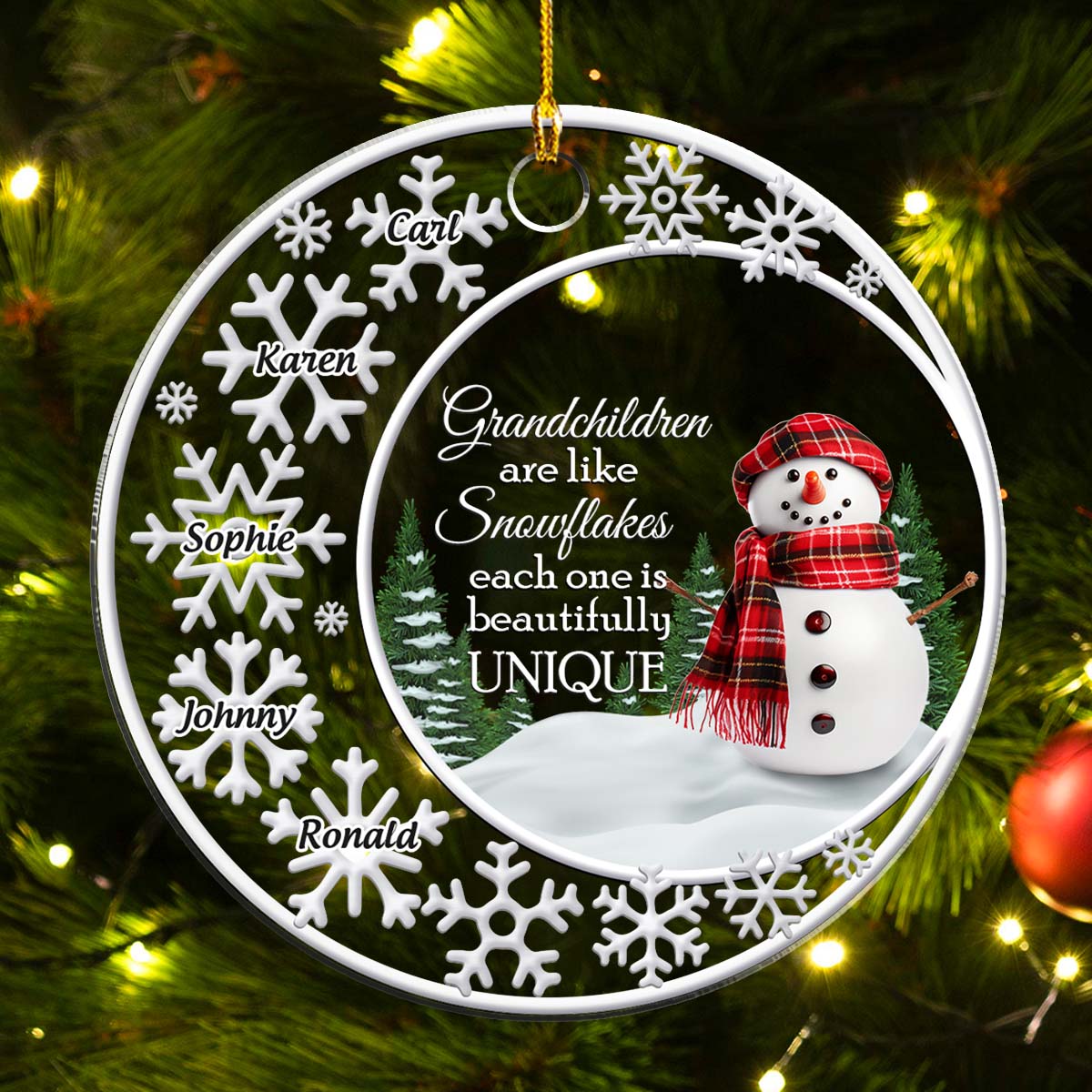 Grandkids Are Like Snowflakes - Personalized Custom Acrylic Ornament