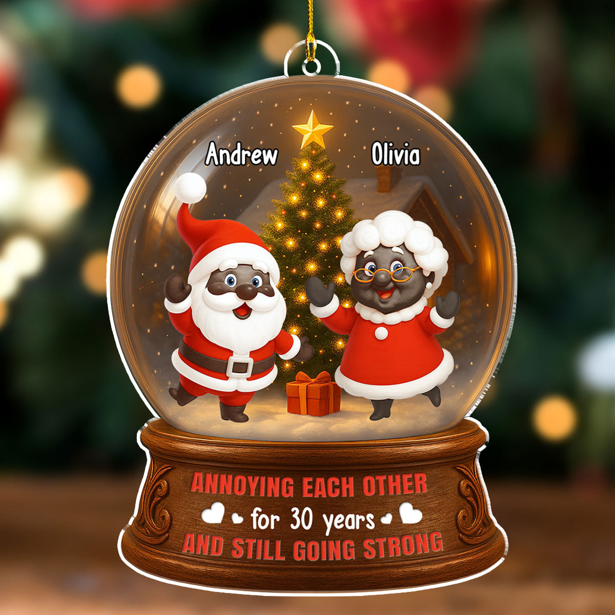 Christmas Is Coming To Town - Personalized Custom 3D Effect Acrylic Ornament