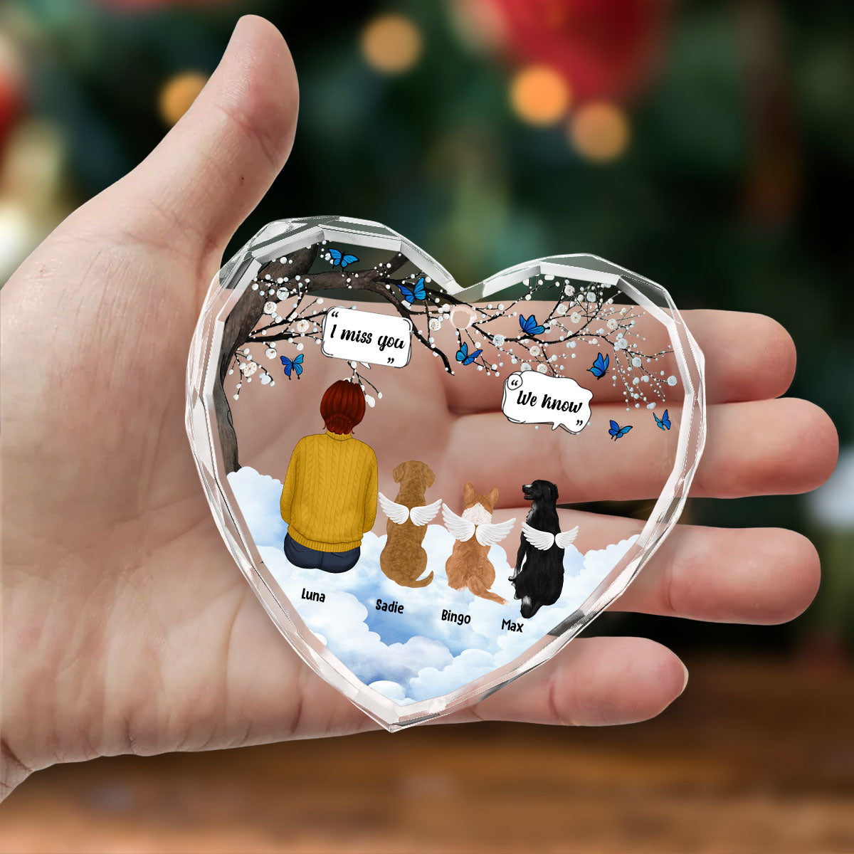 I Know You Miss Me - Personalized Custom Glass Ornament