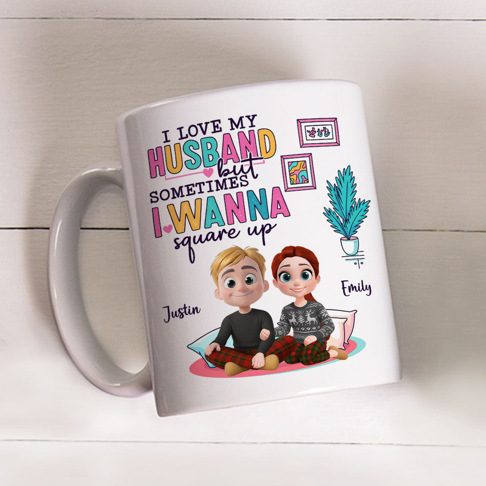 My Husband My Daily Chaos - Personalized Custom Coffee Mug