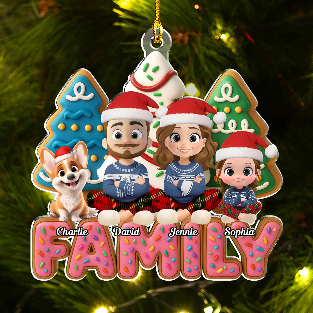 Sweet Family Tree - Personalized Custom Acrylic Ornament