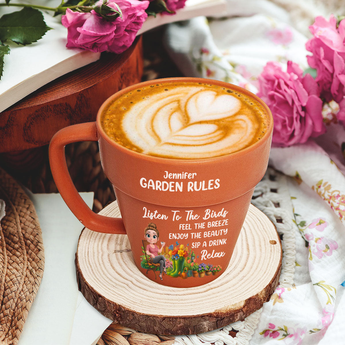 Garden Rules - Personalized Custom Plant Pot Mug