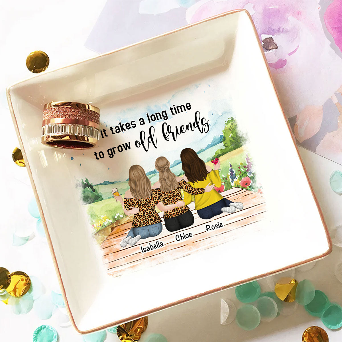 Grow An Old Friend - Personalized Custom Jewelry Dish