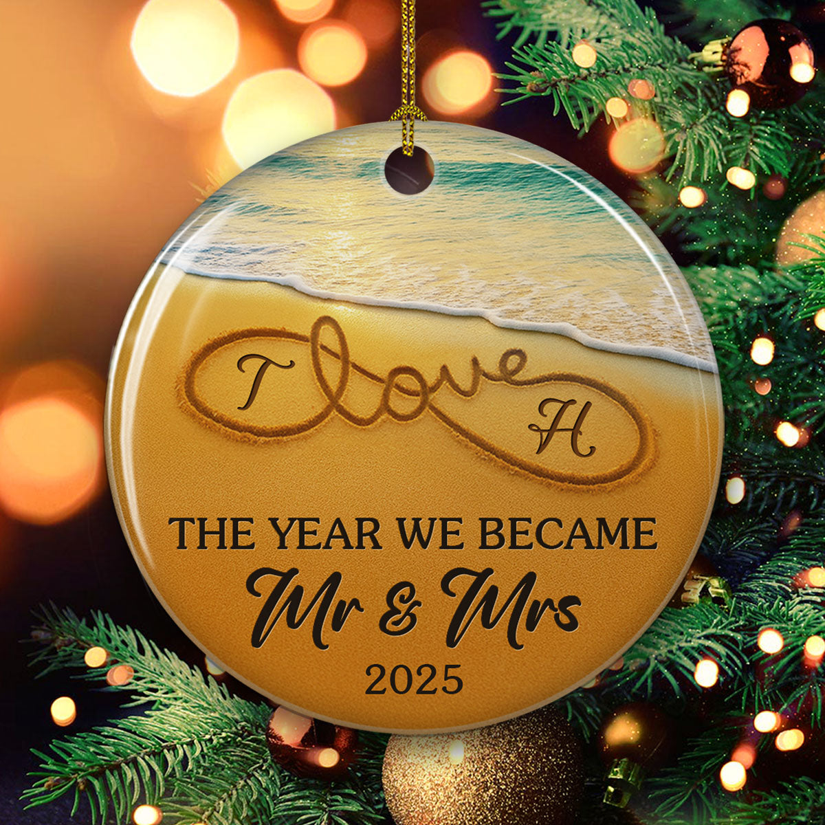 The Year We Became - Personalized Custom Ceramic Ornament