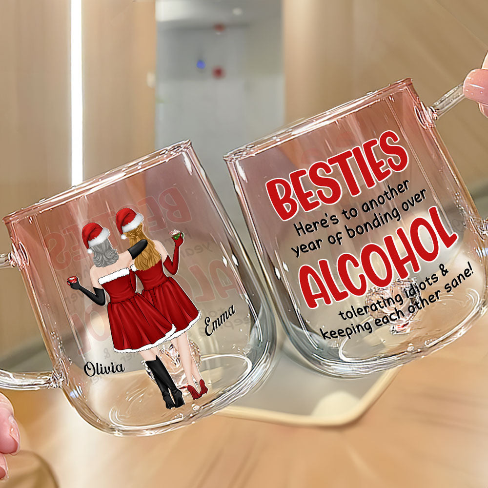 Alcohol Tolerating Christmas - Personalized Custom Pink Gradient Glass Mug