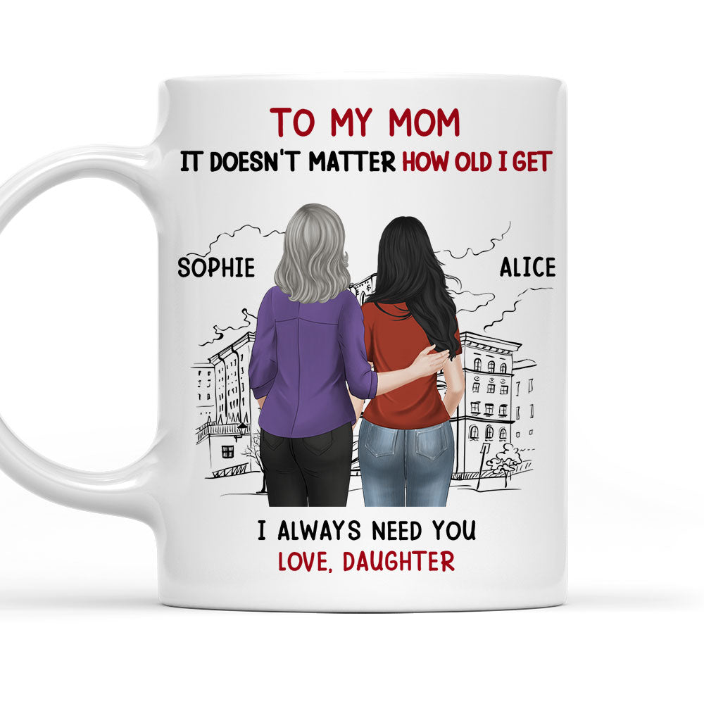 I Always Need You Mom Version 2 - Personalized Custom Coffee Mug