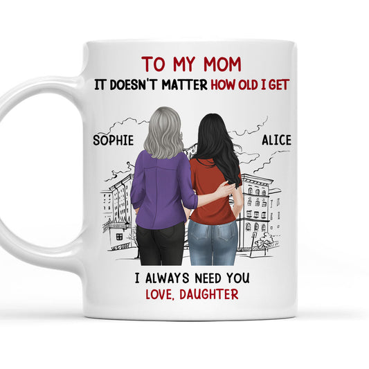 I Always Need You Mom Version 2 - Personalized Custom Coffee Mug