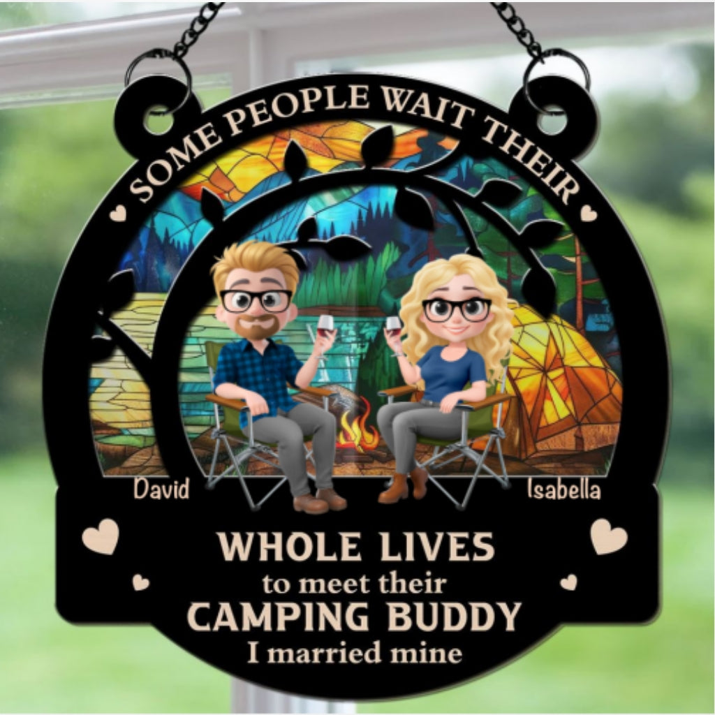 Campfires And Love With You - Personalized Custom Suncatcher