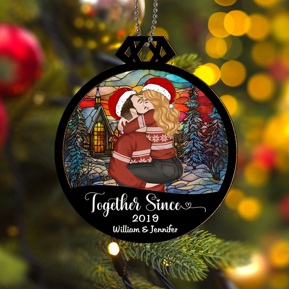 Together Since - Personalized Custom Suncatcher Ornament