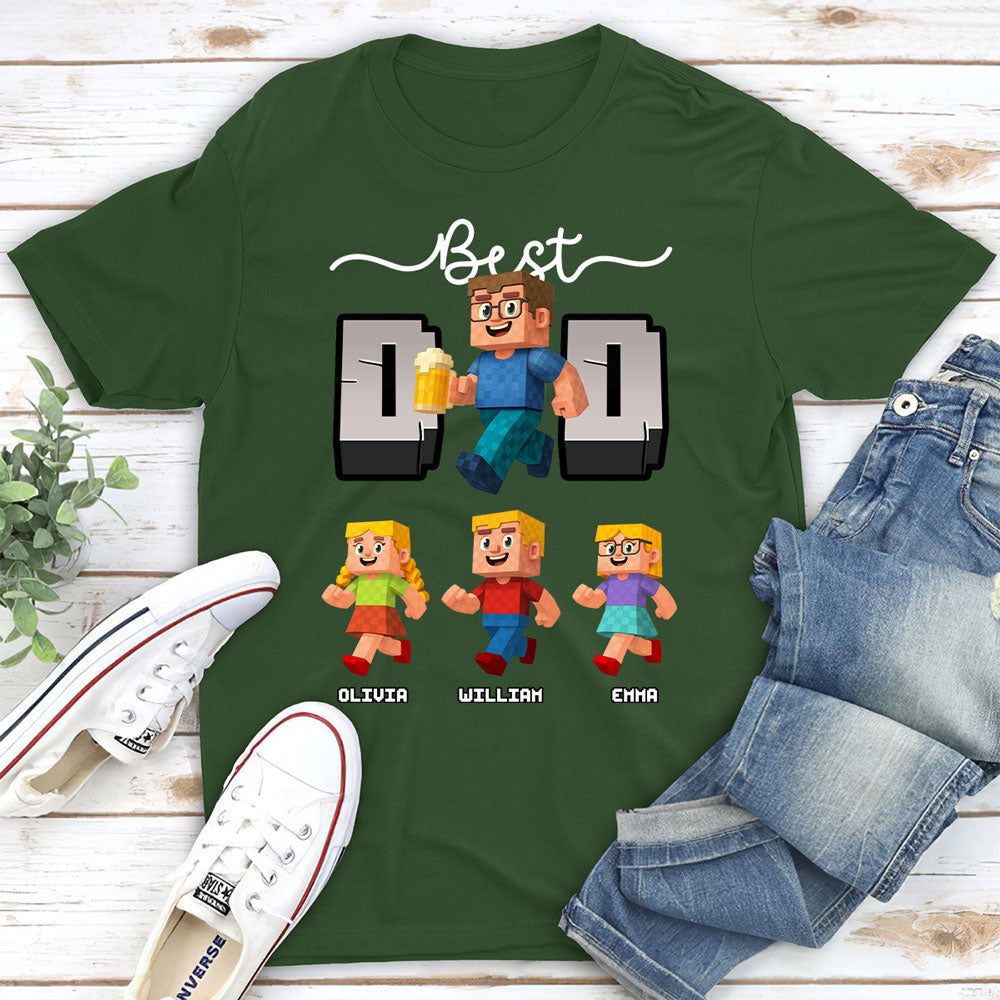 Blocky Dad Love - Personalized Custom Shirt