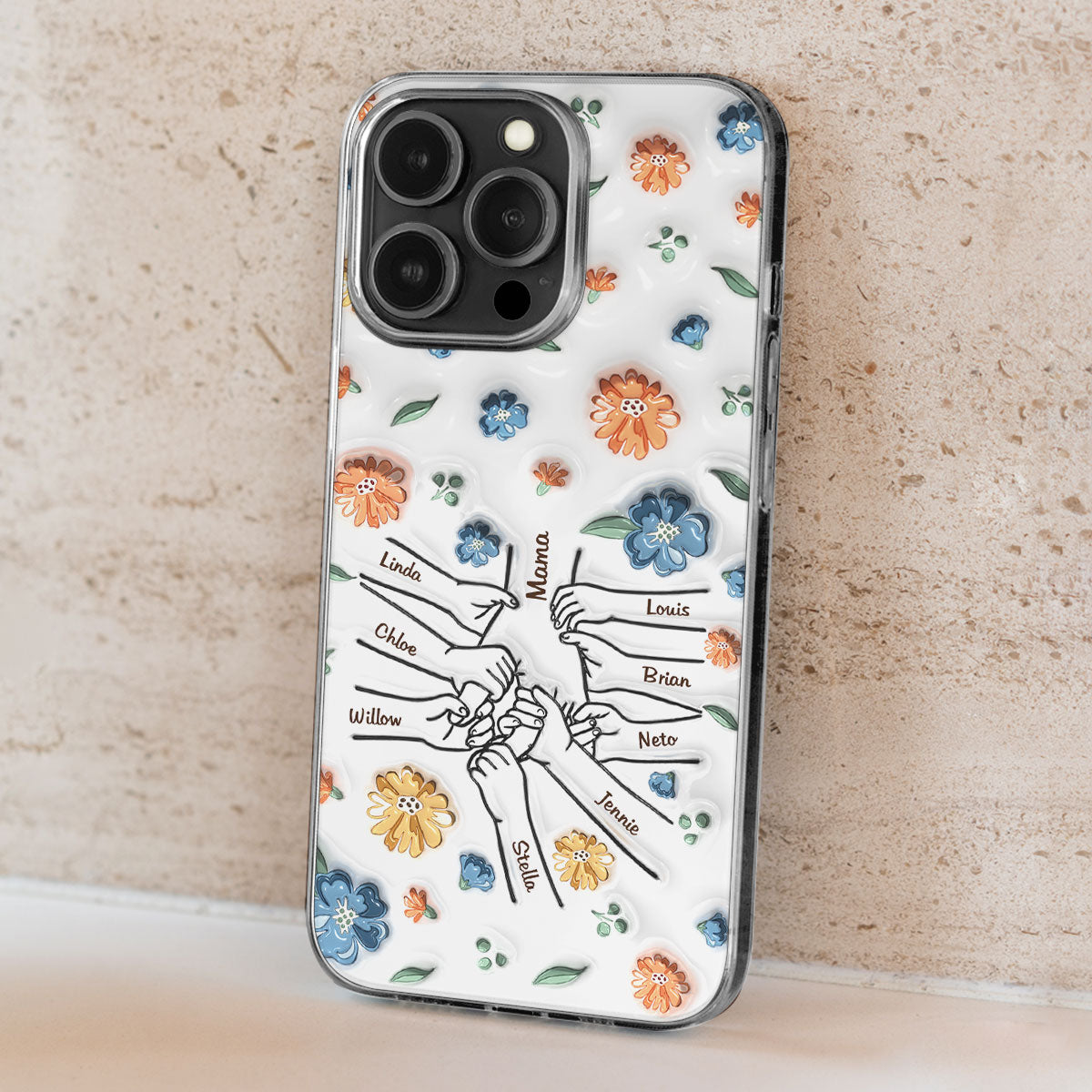 Mom Hold My Heart - Personalized Custom 3D Inflated Effect Phone Case