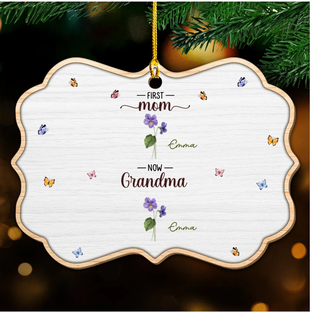 From Mom To Grandma - Personalized Custom Wood Ornament