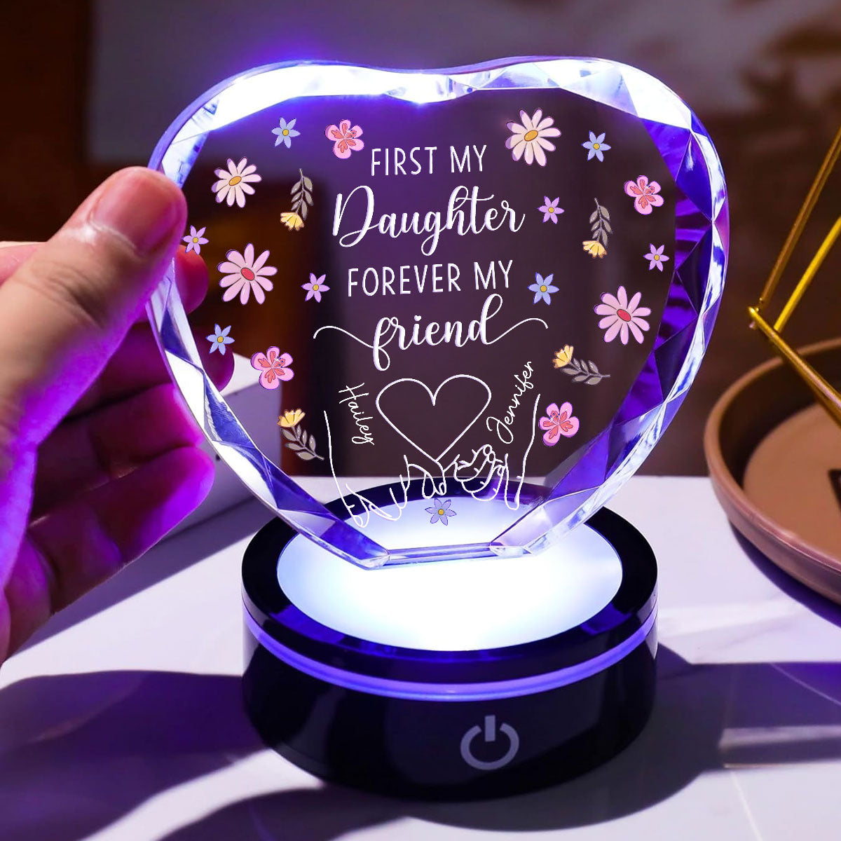 Forever My Friend - Personalized Custom Crystal Led Light