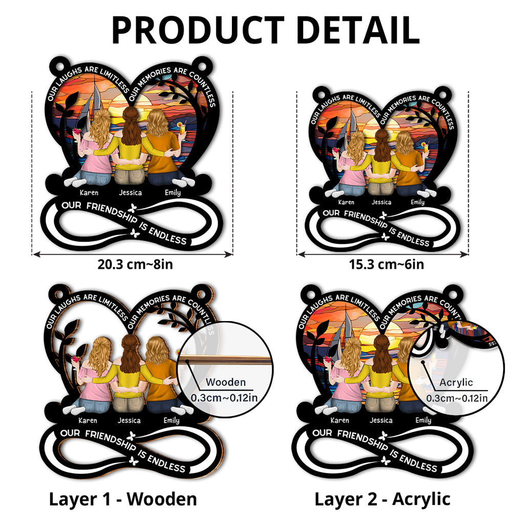 Our Laughs Are Limitless - Personalized Custom Suncatcher