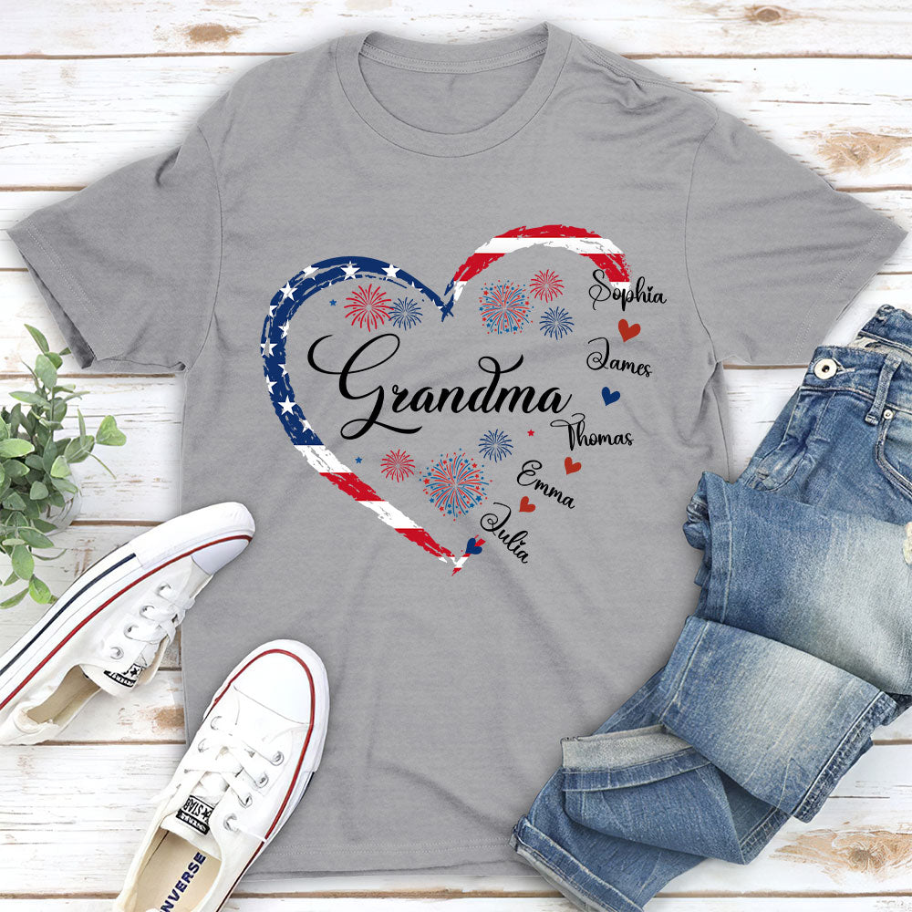 Love Being Grandma 4th Of July - Personalized Custom Shirt
