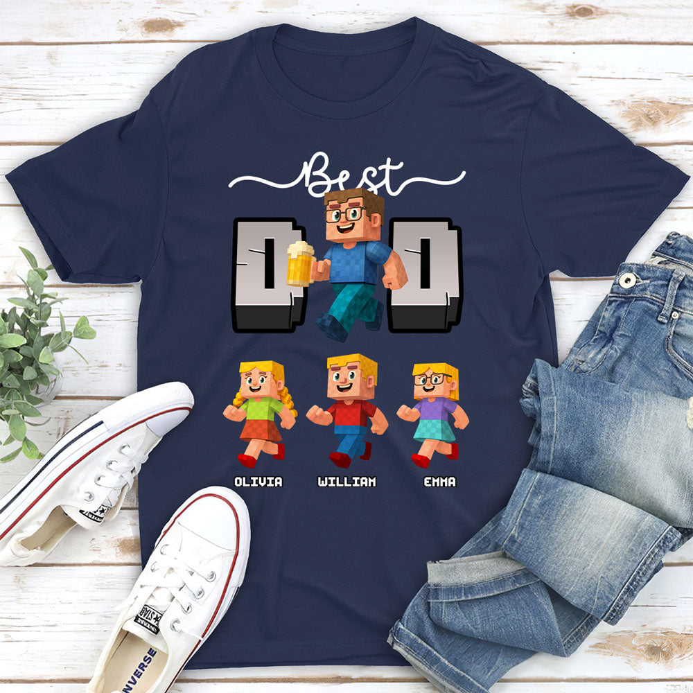 Blocky Dad Love - Personalized Custom Shirt