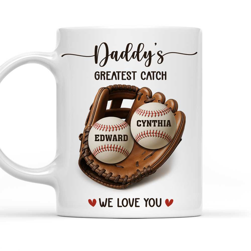 Baseball Dad - Personalized Custom Coffee Mug