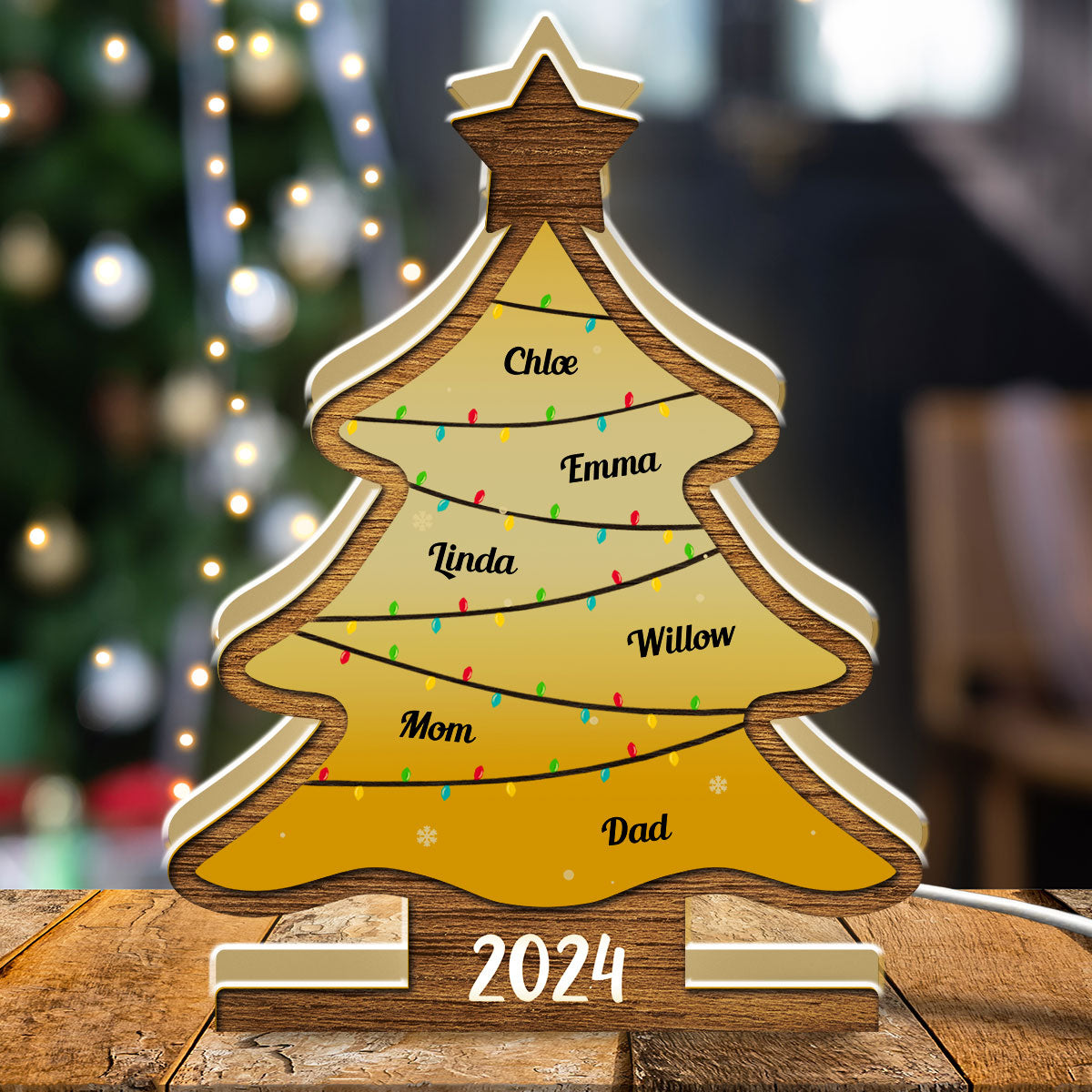 Wish You A Wonderful Christmas - Personalized Custom Light Box
