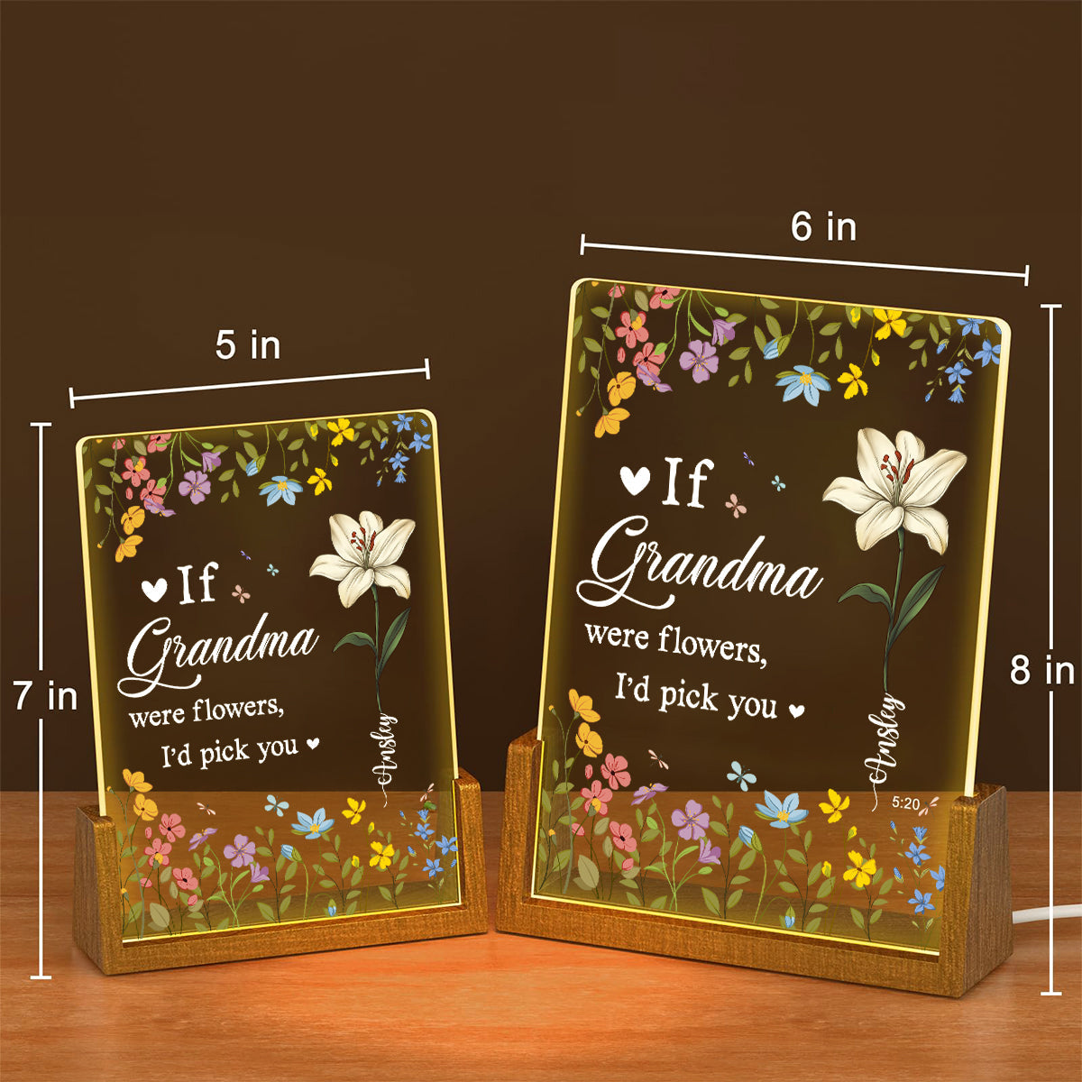 I Would Pick You - Personalized Custom Plaque With Walnut Base