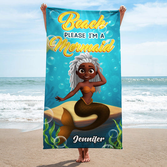 I Am Mermaid - Personalized Custom Beach Towel
