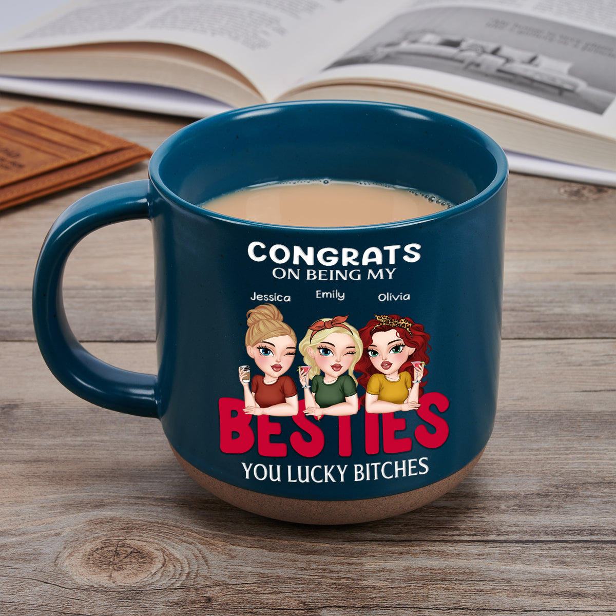 Congrats On Being My Bestie 2024 - Personalized Custom Pottery Mug