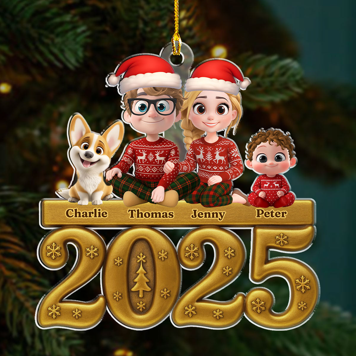 Love My Family So Much - Personalized Custom Acrylic Ornament