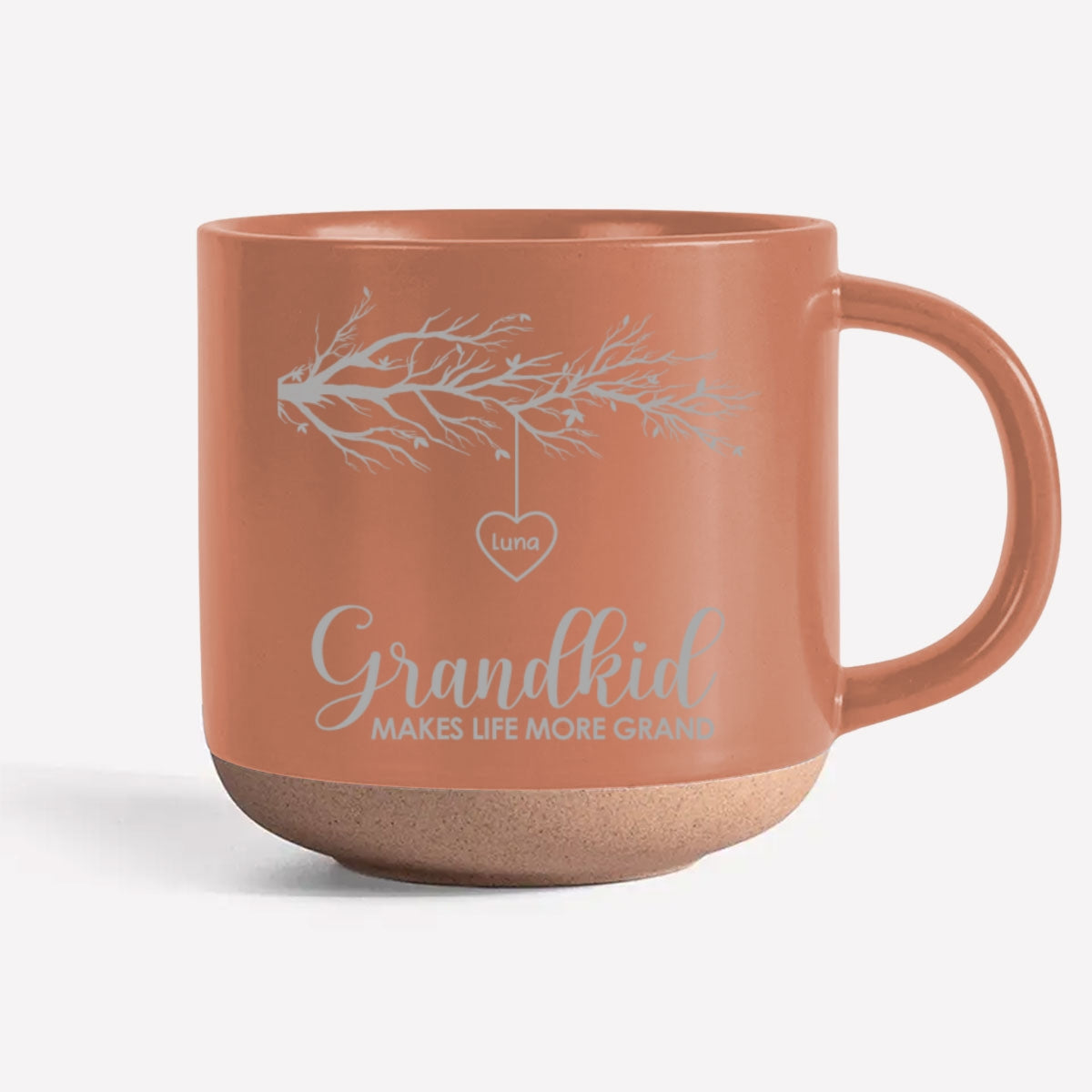 Grandkids Make Life More Grand - Personalized Custom Engraved Pottery Mug