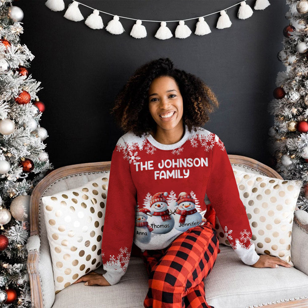 Family Together Christmas - Personalized Custom All-Over-Print Sweatshirt
