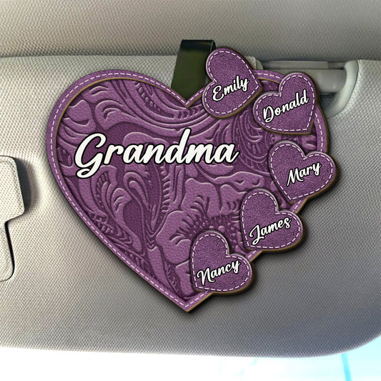 Grandma Belongs To Grandkids - Personalized Custom Car Visor Clip