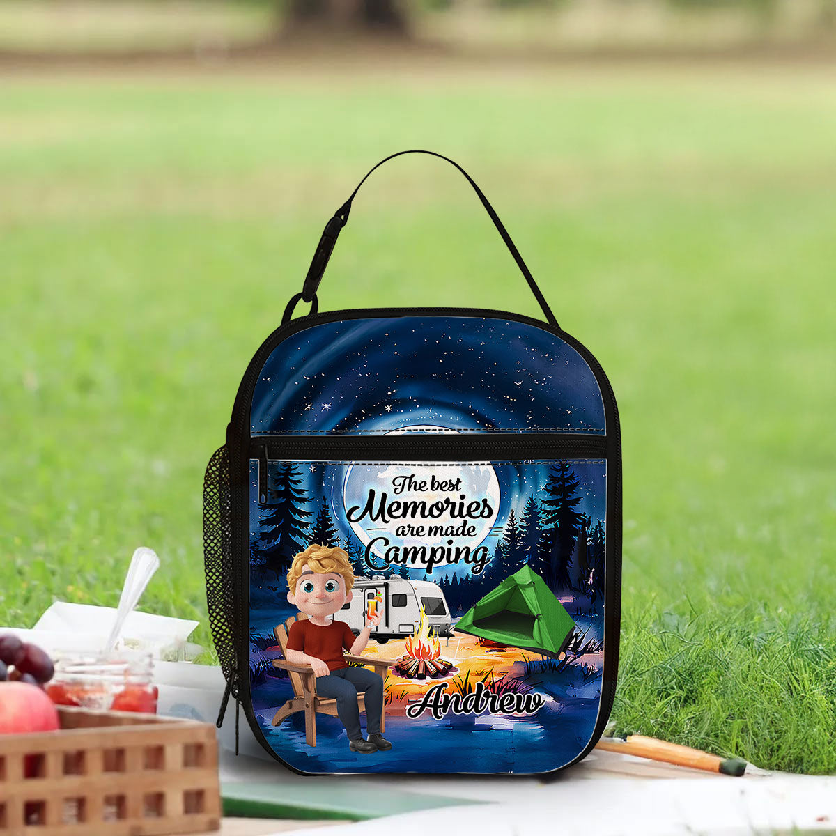 The Best Memories Are Made Camping - Personalized Custom Insulated Lunch Bag