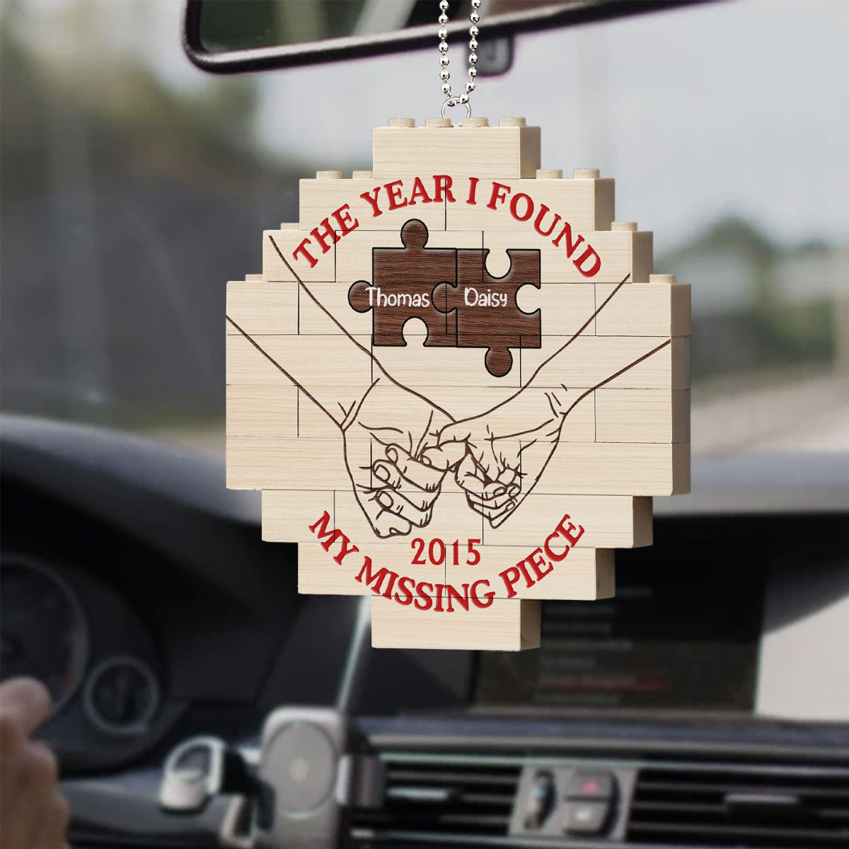 Missing Piece - Personalized Custom Puzzle Car Ornament