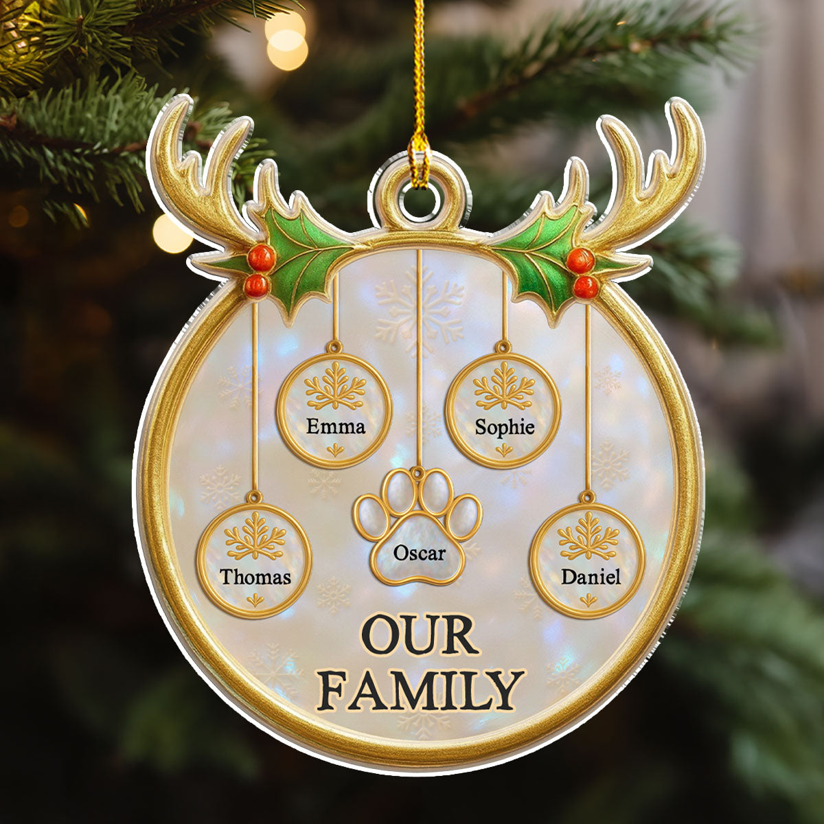 Family Keepsake - Personalized Custom Acrylic Ornament