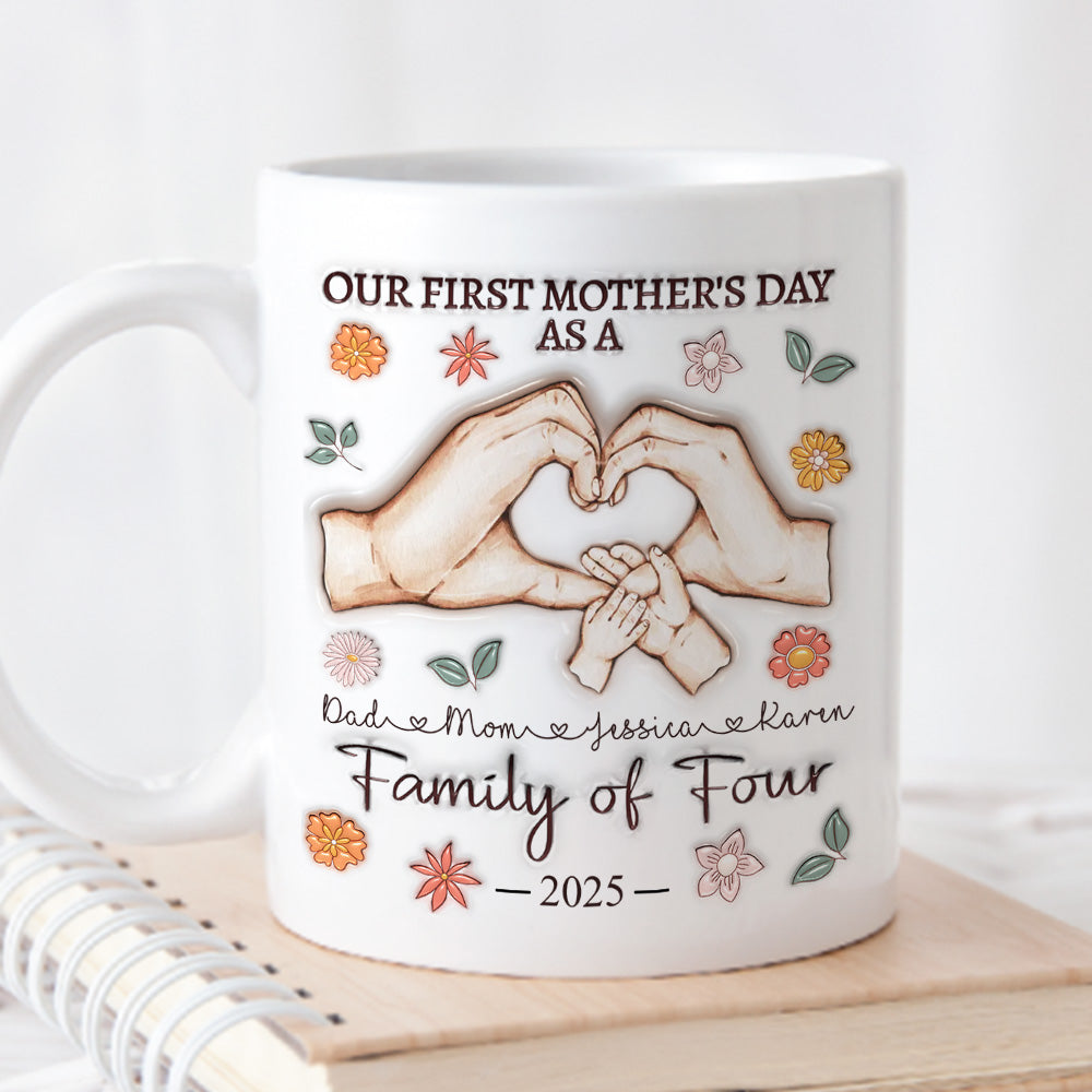 Our First Mother Day - Personalized Custom 3D Inflated Effect Mug