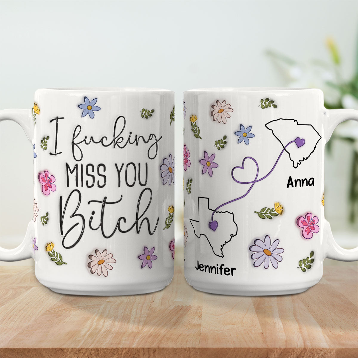 I Miss You Bestie - Personalized Custom 3D Inflated Effect Mug