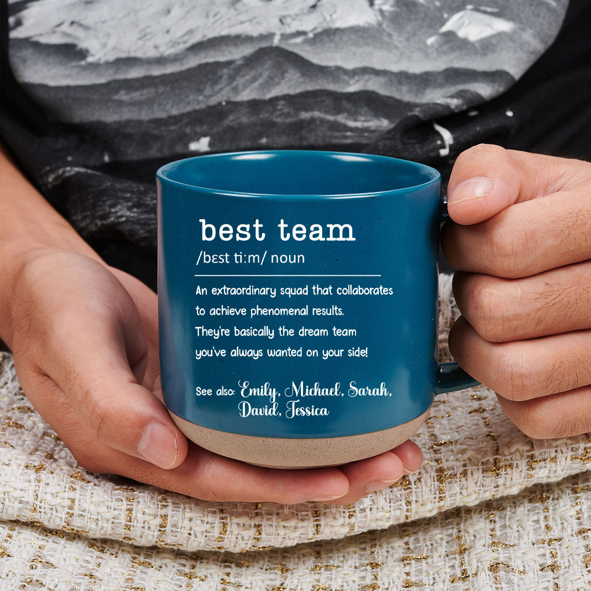 Together We Are A Team - Personalized Custom Pottery Mug