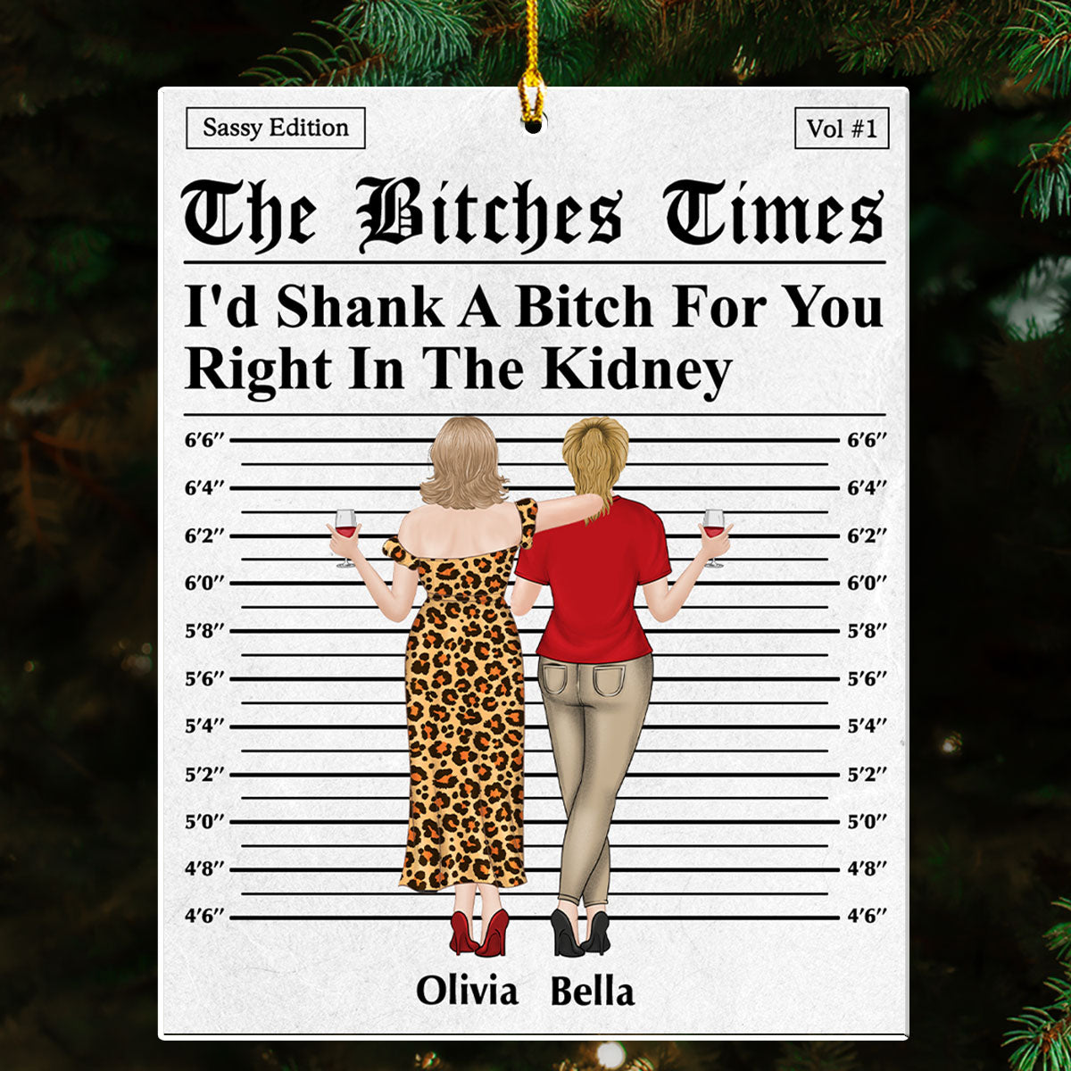 Right In The Kidney - Personalized Acrylic Ornament