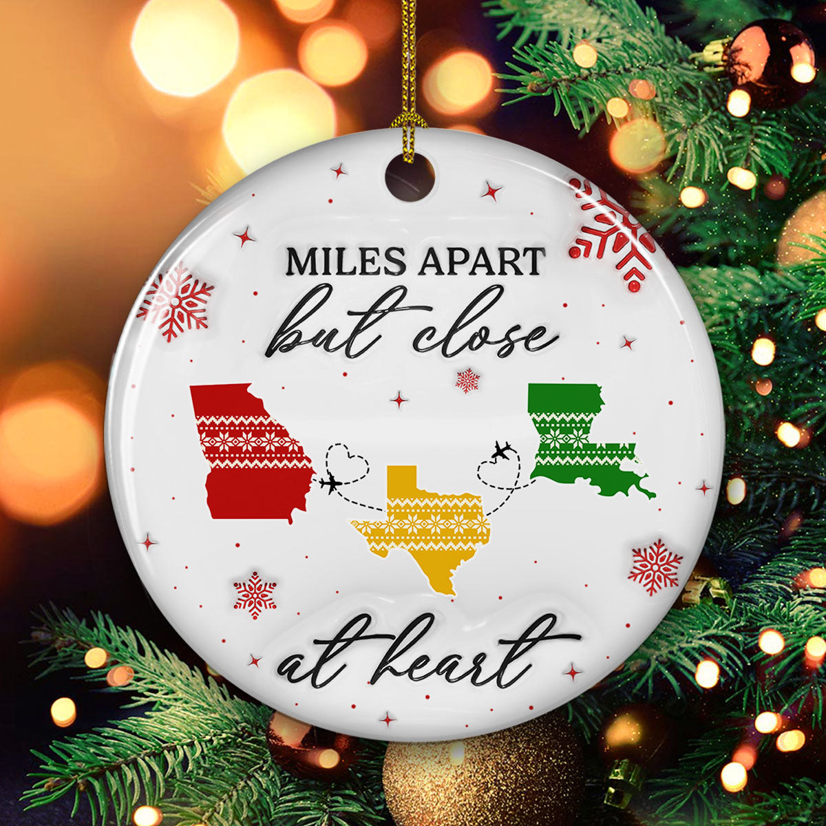 Home Is Where - Personalized Custom 3D Inflated Effect Ceramic Ornament