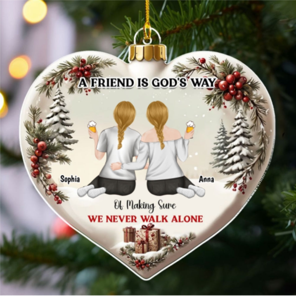 We Never Walk Alone - Personalized Custom Acrylic Ornament