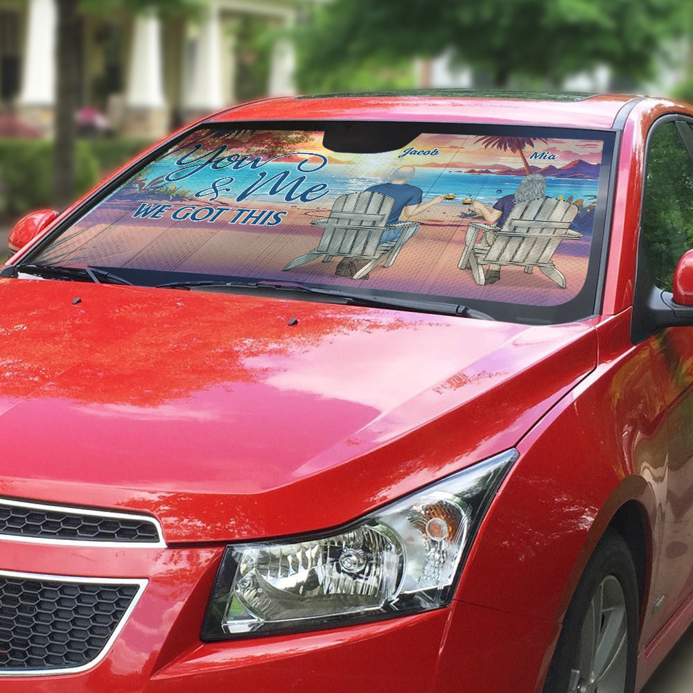 You And Me - Personalized Custom Car Sunshade