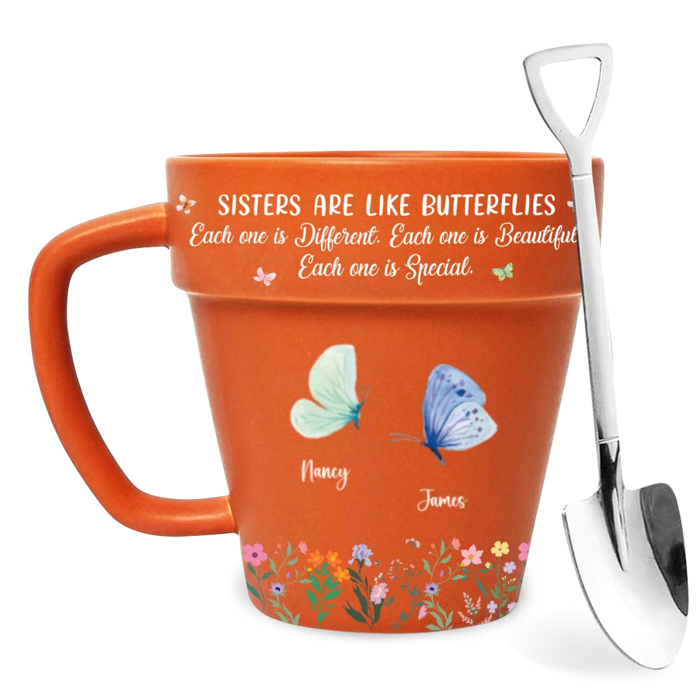 Sister Are The Gardeners Of Our Souls - Personalized Custom Plant Pot Mug