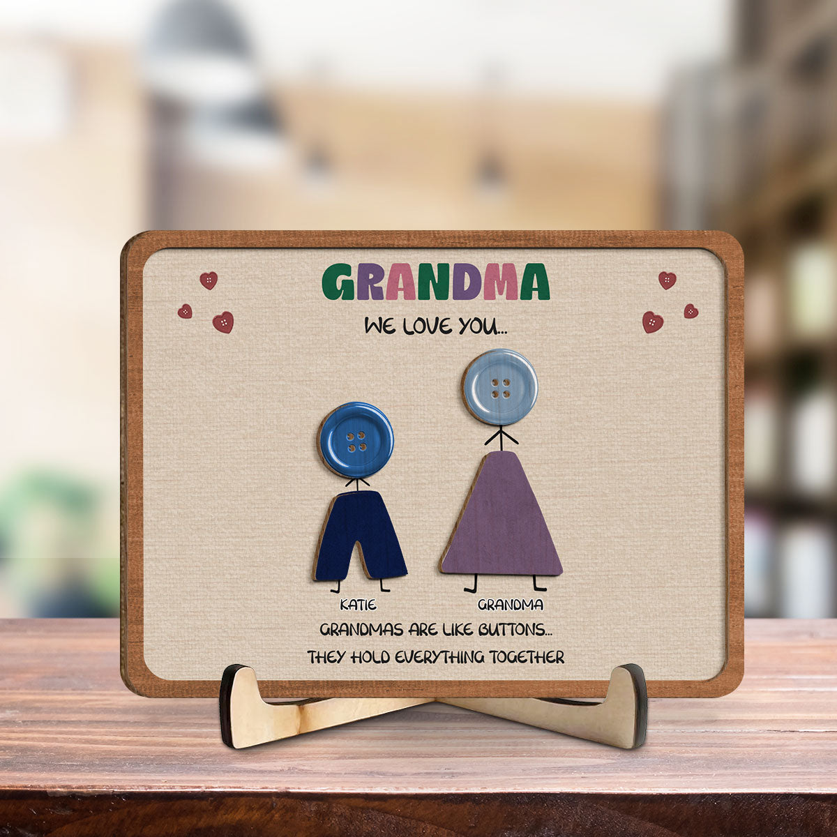 Grandma Like Buttons - Personalized Custom Wooden Plaque