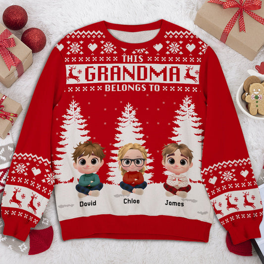Merry Christmas Super Grandma - Personalized Custom All-Over-Print Sweatshirt