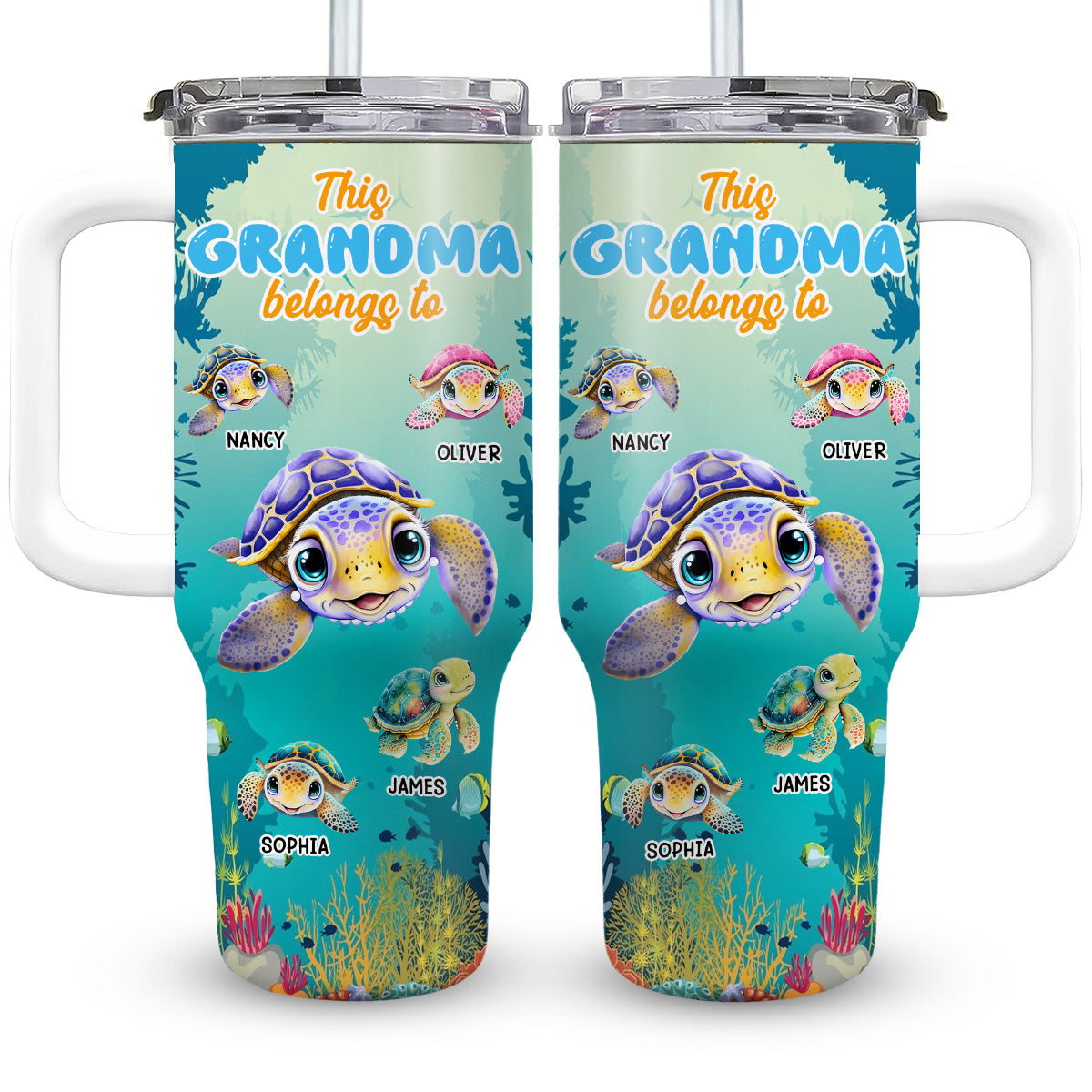 This Grandma Belongs To - Personalized Custom 40 Oz Tumbler