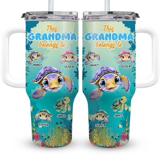 This Grandma Belongs To - Personalized Custom 40 Oz Tumbler