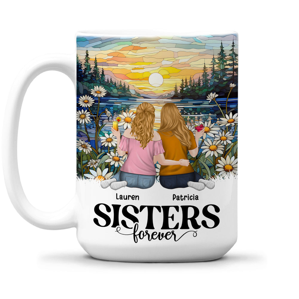Sisters Forever - Personalized Custom Coffee Mug